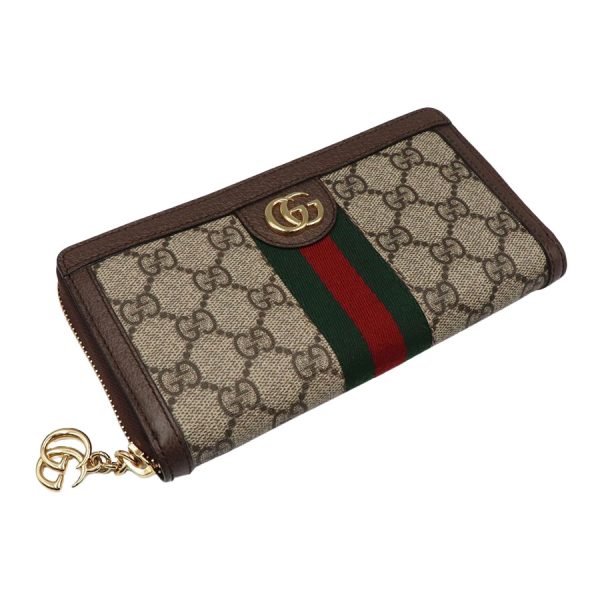 imgrc0181720475 Gucci Ophidia GG Zip Around Wallet Beige Ebony