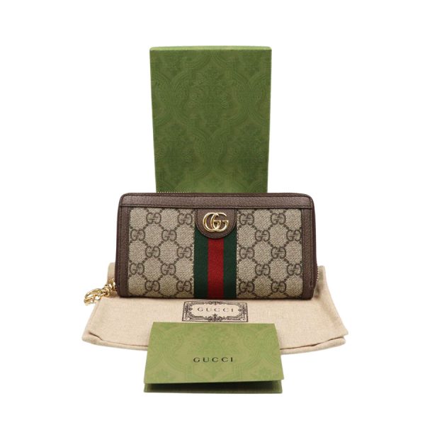 imgrc0181720482 Gucci Ophidia GG Zip Around Wallet Beige Ebony