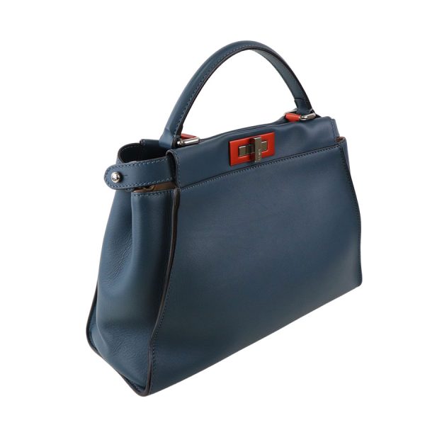 imgrc0182332493 Fendi Peekaboo Medium Handbag Shoulder Blue Orange