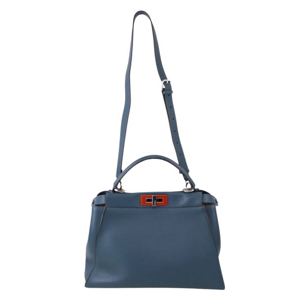 imgrc0182332496 Fendi Peekaboo Medium Handbag Shoulder Blue Orange