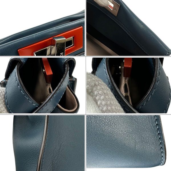 imgrc0182332501 Fendi Peekaboo Medium Handbag Shoulder Blue Orange