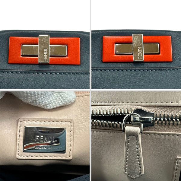 imgrc0182332573 Fendi Peekaboo Medium Handbag Shoulder Blue Orange