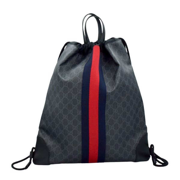 imgrc0182426513 Gucci Drawstring Backpack Rucksack Black Gray