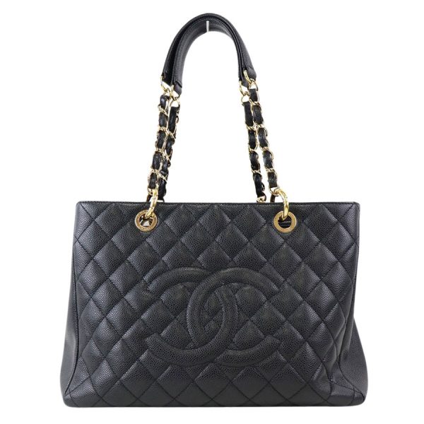 imgrc0182431776 Chanel GST Chain Tote Bag Matelasse Caviar Black