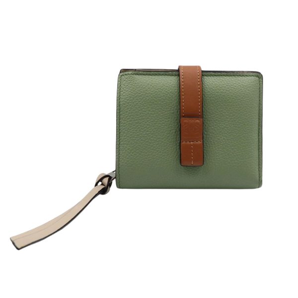 imgrc0183167015 Loewe Compact Zip Bifold Wallet Rosemary Tan