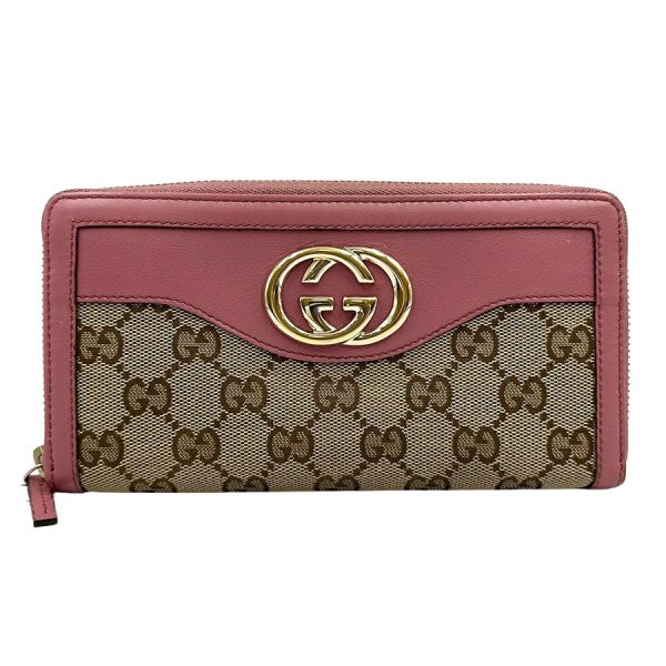 imgrc0183303843 Gucci Sukey Interlocking G Long Wallet Khaki Pink