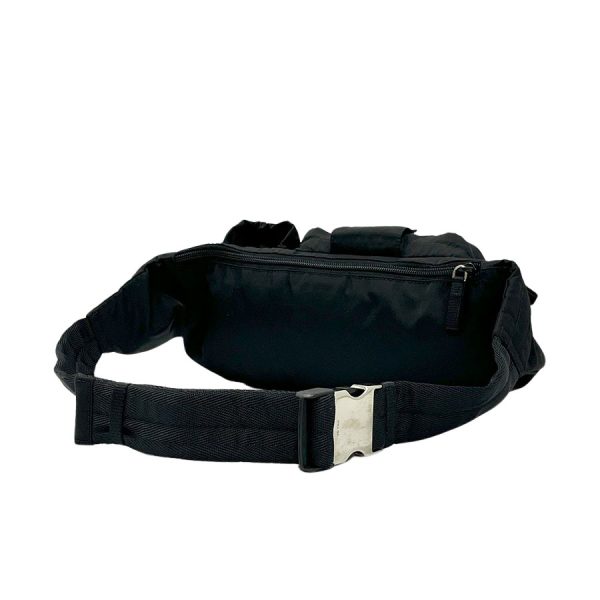 imgrc0183858787 Prada Tessuto Montagna Logo Plate Belt Bag Black