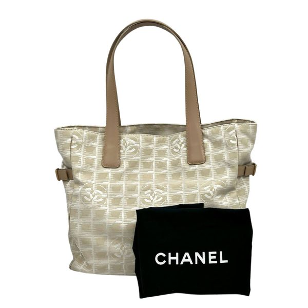 imgrc0183862684 Chanel New Travel Line Tote GM Shoulder Bag Beige