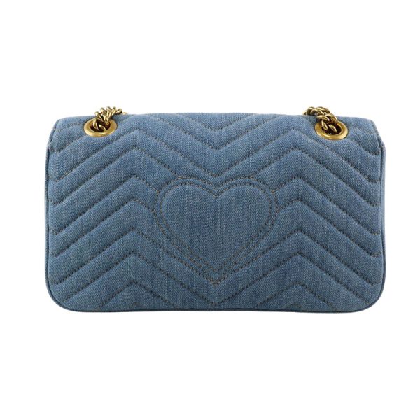 imgrc0184378675 Gucci Quilted GG Marmont Small Shoulder Bag Blue