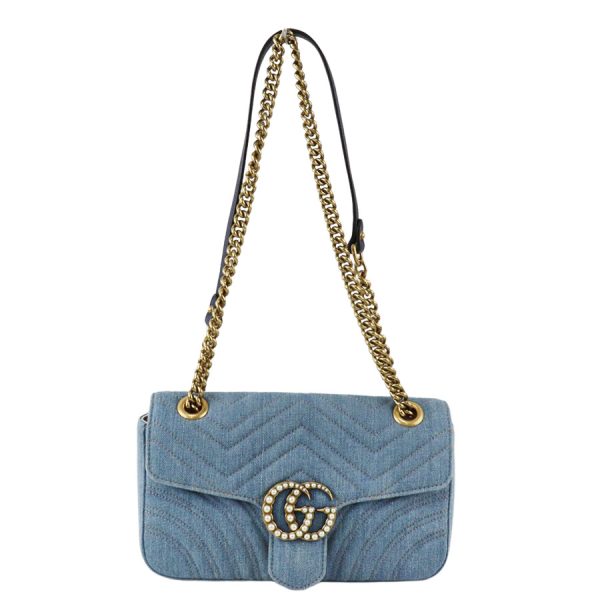 imgrc0184378679 Gucci Quilted GG Marmont Small Shoulder Bag Blue