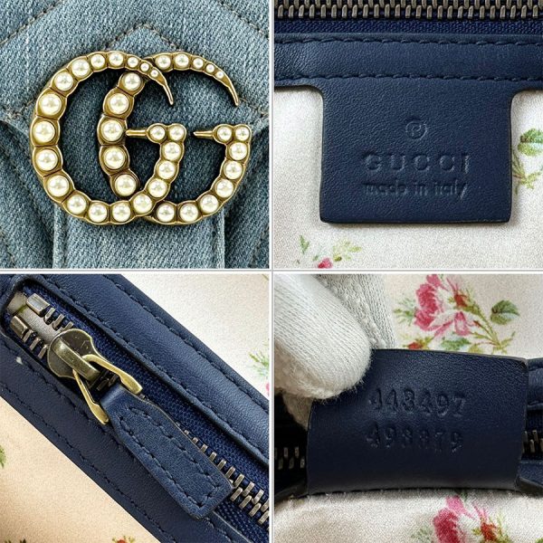 imgrc0184378725 Gucci Quilted GG Marmont Small Shoulder Bag Blue