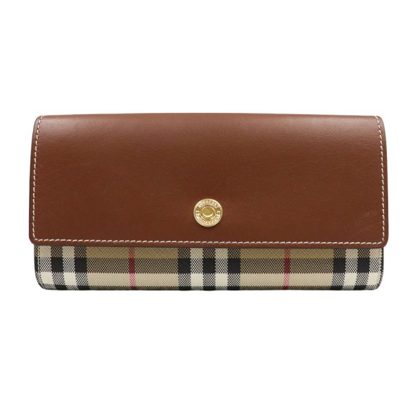 imgrc0184714322 Burberry Vintage Check Long Wallet Beige Tan