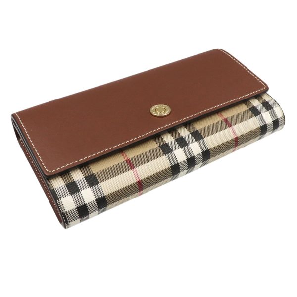 imgrc0184714324 Burberry Vintage Check Long Wallet Beige Tan