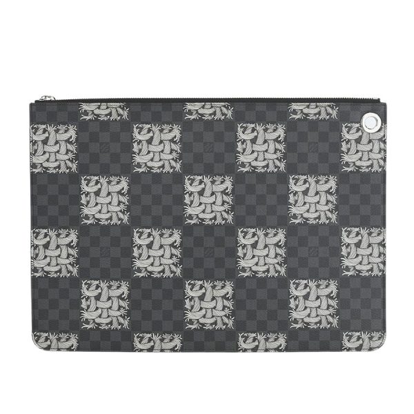 imgrc0184977127 Louis Vuitton Pochette Jour GM Clutch Black Grey