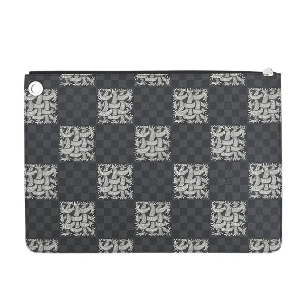 imgrc0184977128 Louis Vuitton Pochette Jour GM Clutch Black Grey