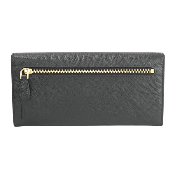 imgrc0185012557 Prada Saffiano Triangle Long Wallet Case Black