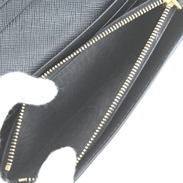 imgrc0185012561 Prada Saffiano Triangle Long Wallet Case Black