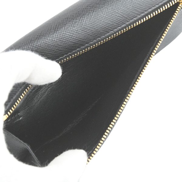 imgrc0185012567 Prada Saffiano Triangle Long Wallet Case Black