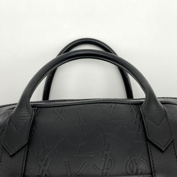 it4vl8kuis70 8 Saint Laurent Boston Leather Fashion Hand Bag Black