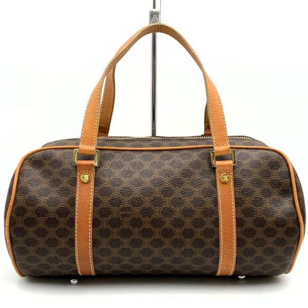 it6f4fg3uu7g 1 Celine Boston Bag Macadam Brown PVC