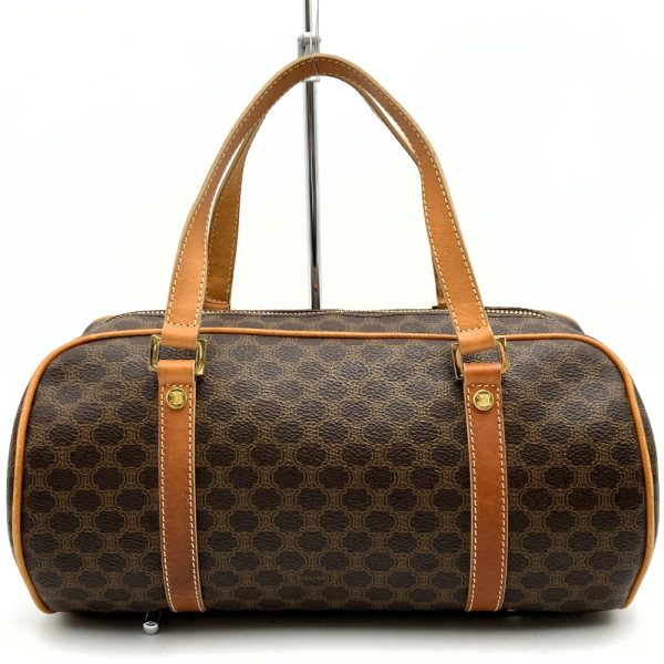 it6f4fg3uu7g 2 Celine Boston Bag Macadam Brown PVC