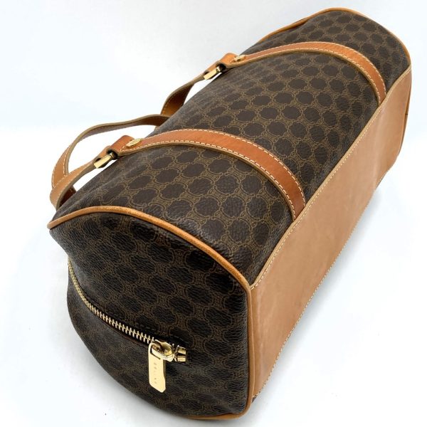 it6f4fg3uu7g 4 Celine Boston Bag Macadam Brown PVC