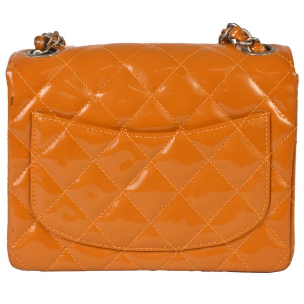 it8xs6d5rs1k 03 Chanel Mini Matelasse Single Flap Bag Orange Enamel Silver