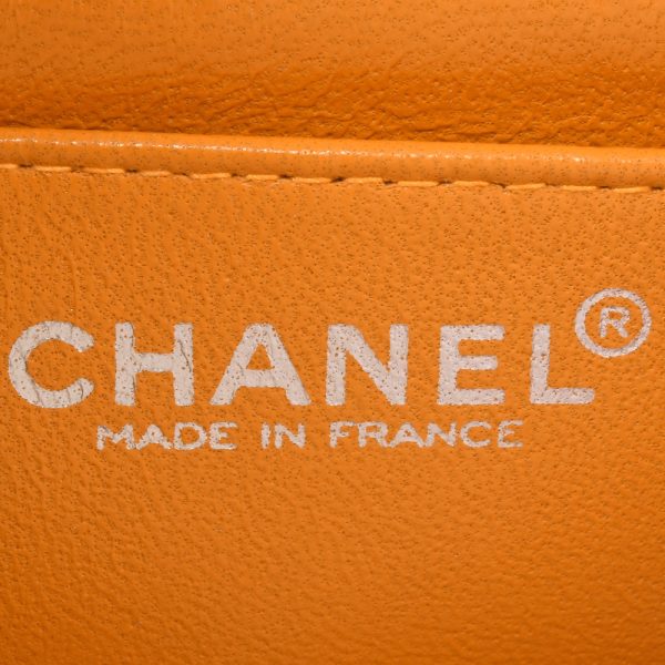 it8xs6d5rs1k 07 Chanel Mini Matelasse Single Flap Bag Orange Enamel Silver