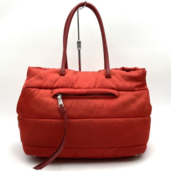 itcs1rpgwdsn 2 Prada Tessuto Bomber Tote Nylon Bag Red