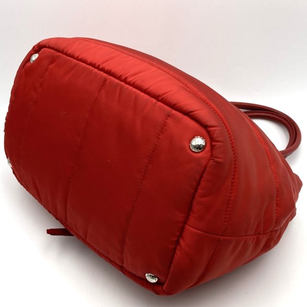 itcs1rpgwdsn 3 Prada Tessuto Bomber Tote Nylon Bag Red