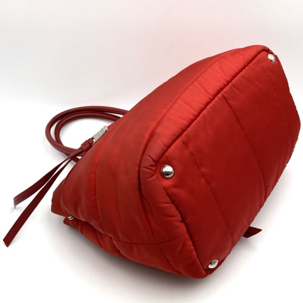 itcs1rpgwdsn 4 Prada Tessuto Bomber Tote Nylon Bag Red