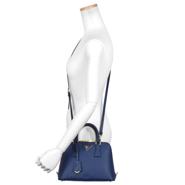 itf5legci4qo 07 Prada Promenade Handbag 2way Saffiano Blue