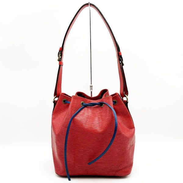 itofv9c5npxc 1 Louis Vuitton Petit Noe Epi Shoulder Bag Red Blue