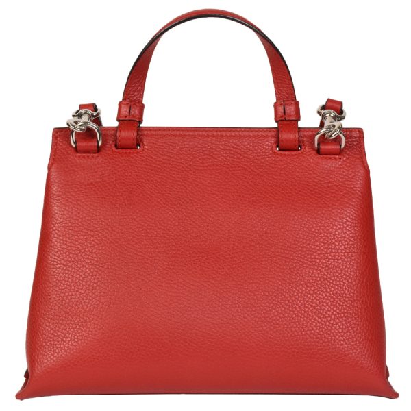 itqdk9y9yw7m 03 Gucci Bamboo Daily 2Way Shoulder Top Handle Bag Red Leather Silver Hardware