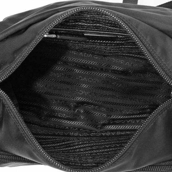 itx844e6usb1 05 Prada Shoulder Bag Nylon Black