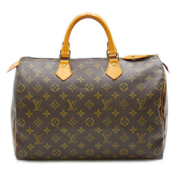 jjs01762 Louis Vuitton Monogram Speedy 35 Hardware Handbag Brown Gold