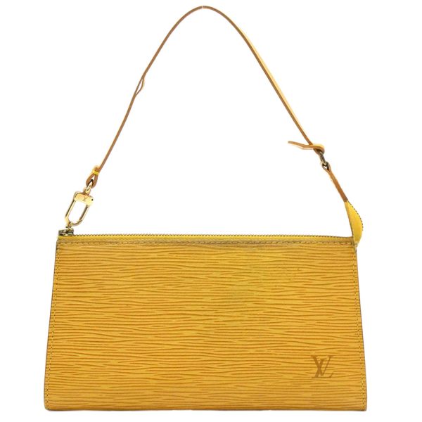 jjs02048 Louis Vuitton Epi Pochette Accessoire Yellow Shoulder Bag Gold Hardware