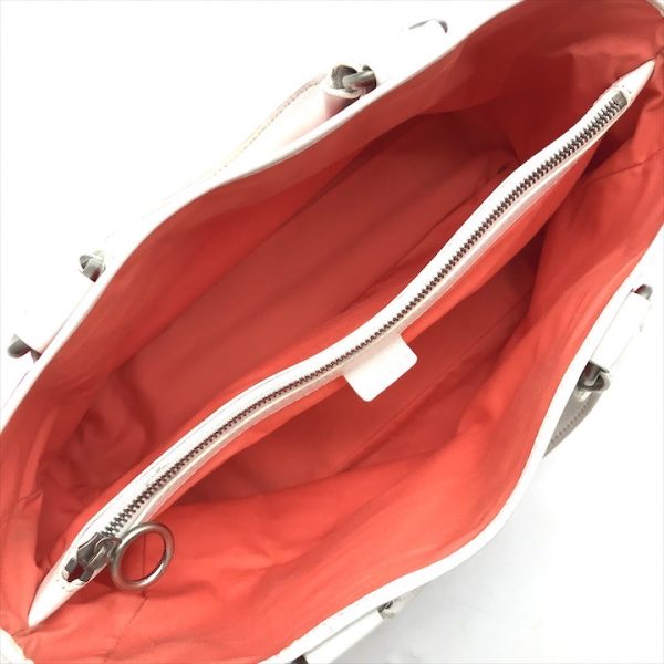 k1507 7 Celine Boogie Hand Bag Red Canvas Leather