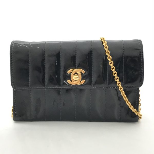 k156 1 Chanel Mademoiselle Mini Chain Shoulder Bag Black