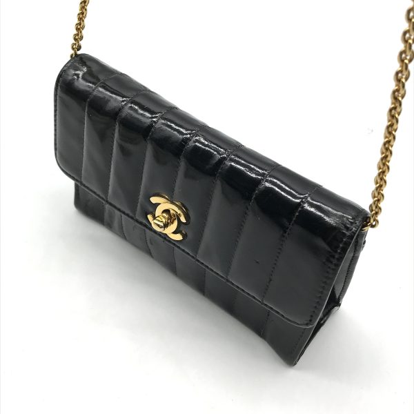 k156 2 Chanel Mademoiselle Mini Chain Shoulder Bag Black