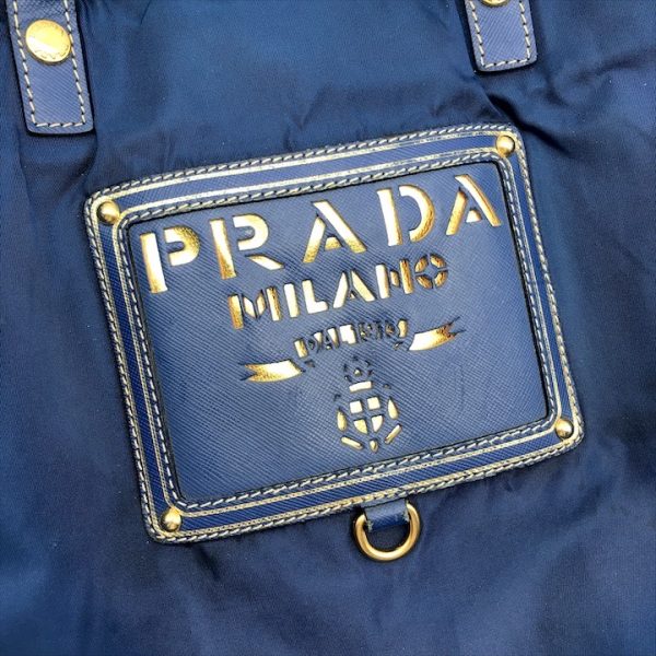 k1975 10 PRADA 2WAY Shoulder Bag Blue