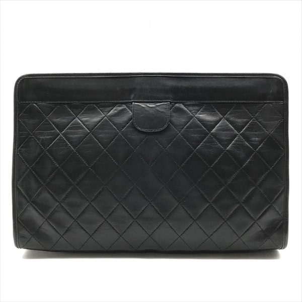 k2230 2 Chanel Matelasse Clutch Bag Black