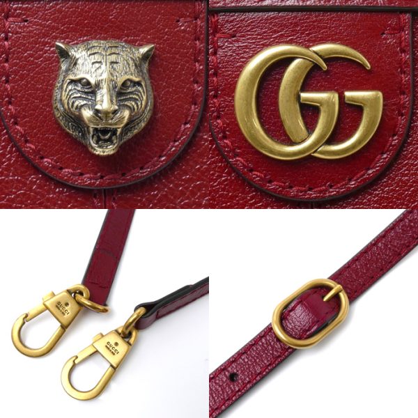 k23 2149 1 2154 Gucci Liber Small Cat Head Shoulder Bag Red