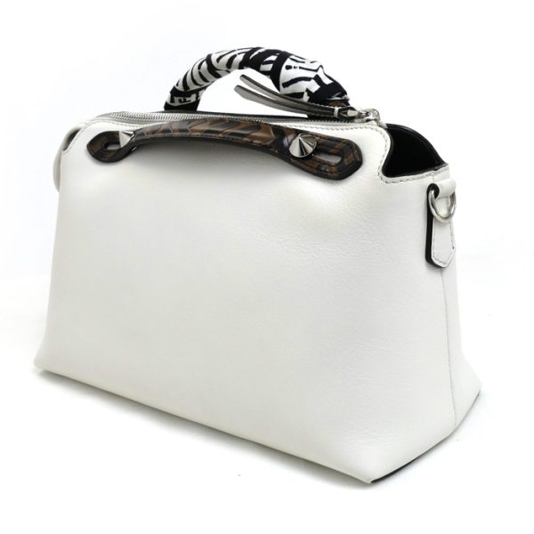 k23 3003 1 2 Fendi Visible Medium 2Way Shoulder Bag White with Wrappy