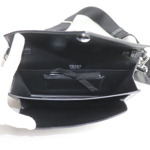 k23 4035 1 4039 Prada Saffiano Leather Mini Envelope Bag 2Way Shoulder Bag Black