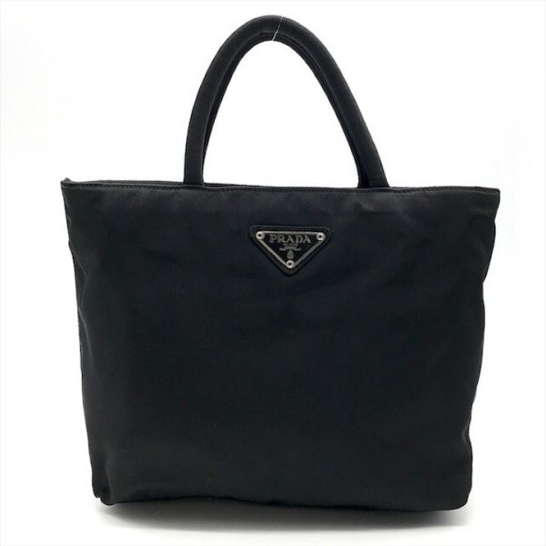 k2323 1 Prada Hand Bag Nylon Black