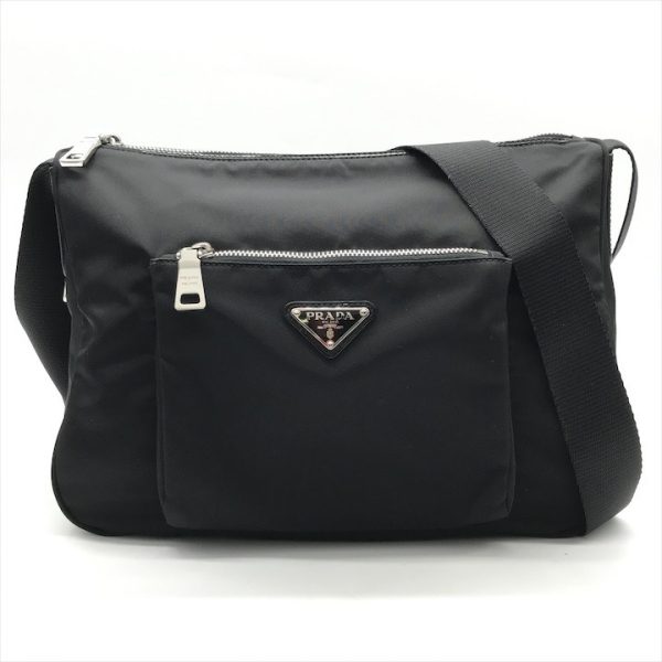 k2506 1 Prada Shoulder Bag Nylon Black