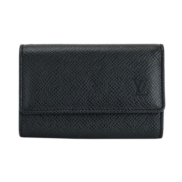 k350109 14 01 Louis Vuitton Multicle 6 Key Case Ardoise Black