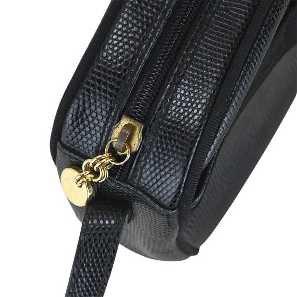 k360306 08 12 Salvatore Ferragamo Vara Lizard Crossbody Black