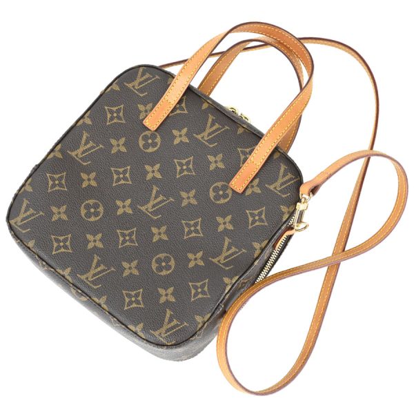 k360408 02 14 Louis Vuitton Spontini 2way Shoulder Bag Brown